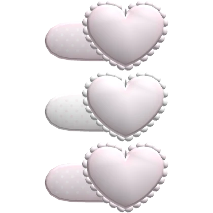 ꒰┊FREE : triple heart hairclips