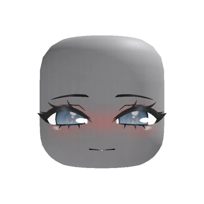 Cute Sleepy Chibi Face - Blue