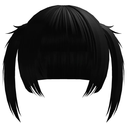 messy emo scene punk rock pigtails black