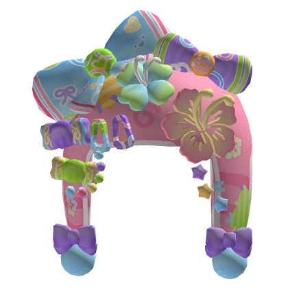 colorful harajuku gyaru summer tropical decora hat