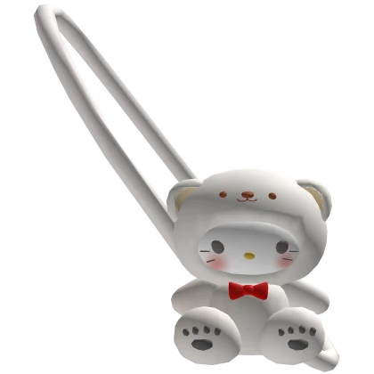 Lindo gatito vestido de oso polar 1