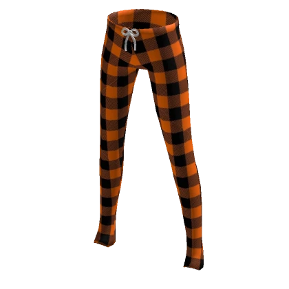 Orange plaid pj matching halloween rot dh ok