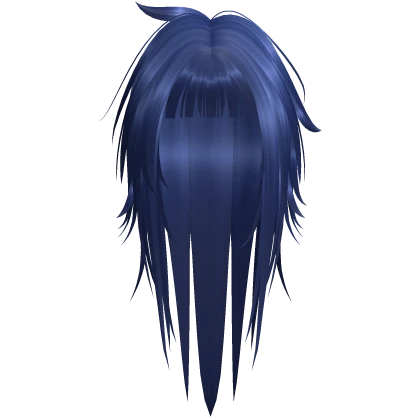 kawaii spiky anime bed hair blue