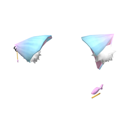 Blue Catboy Ears + Hairclips