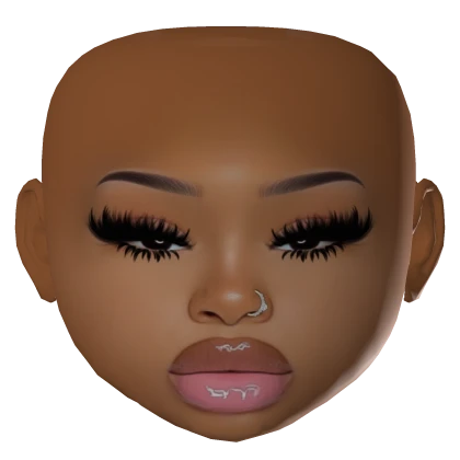 girl kid mesh head makeup piercing baddie  lashes