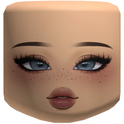 Glam Model Face w Freckles 