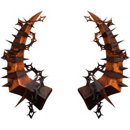 (⌛) ORANGE HALLOWEEN WICKED PUNK HORNS