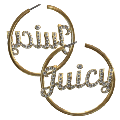 Gold Embellished Juicy Hoops