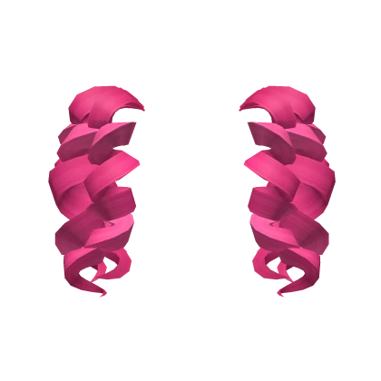 Curly Pigtails Extension in Hot Pink