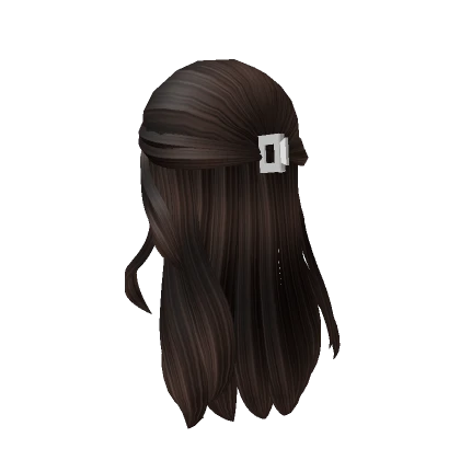 Y2k Aesthetic Clipped Flowy Spring Hair  In Brown