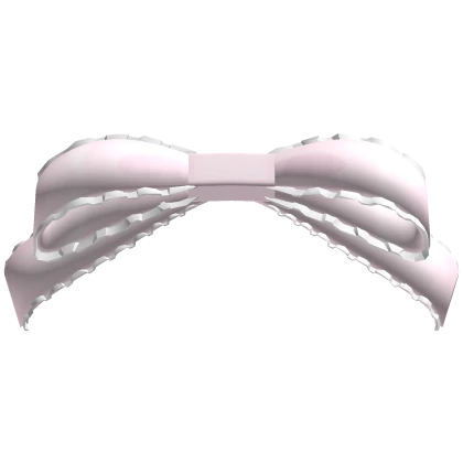 ♡ ꒰ light pink sweet doll ruffled head bow ꒱
