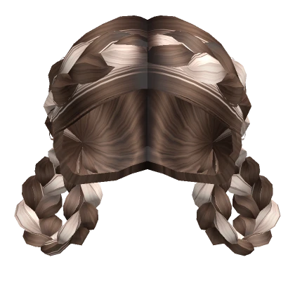 Double Two-Tone Braided Loops in Brown & Blonde