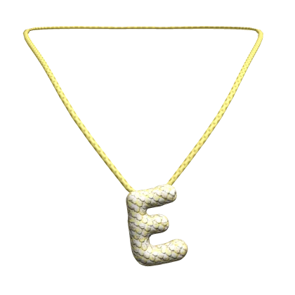 Preppy Bubble Initial Necklace E 3.0 Gold