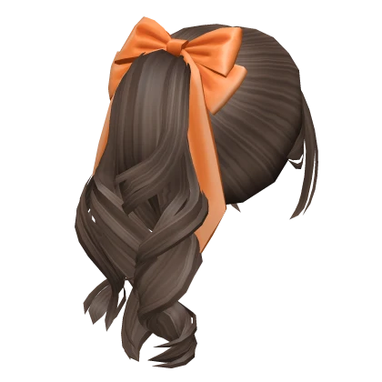 Soft Wavy Flowy Ponytail w/ Bow (Brown)