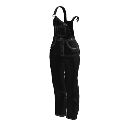 Black Off Shoulder Overalls