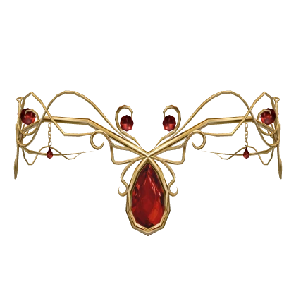 Red Ruby Gold Butterfly Fairy Circlet Tiara