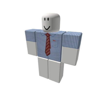 Blue Stripe Shirt with Neck Tie (kalcer style)