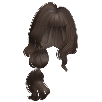 Cute Farm Girl Layered Side Ponytail in Brown
