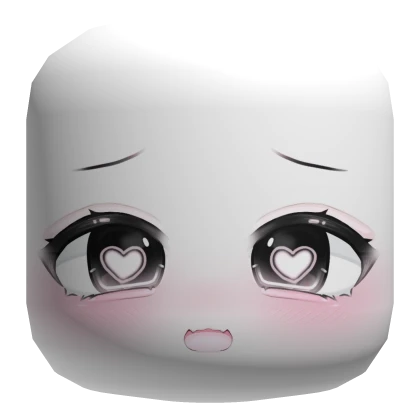 ♡ kawaii yandere love anime cute face mask - white