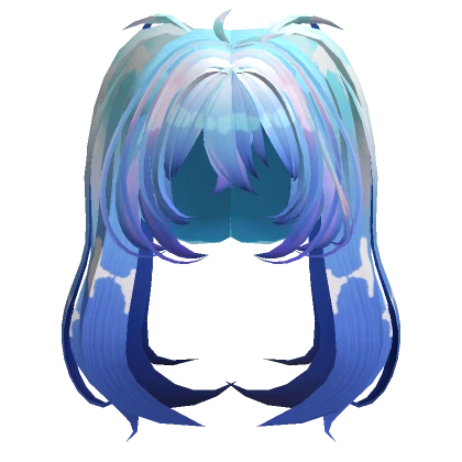 Twintails Hair Blue Jelly