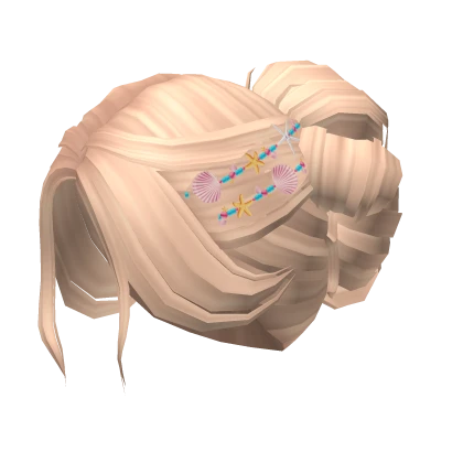 Summer  Messy Beach Charms Bun Updo (Blonde)