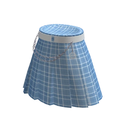 🔵 Blueberry School Girl Skirt Blue