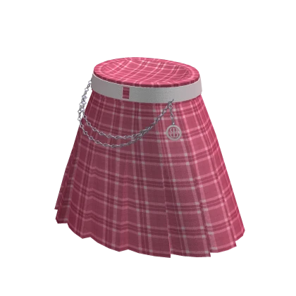 🔵 Blueberry School Girl Skirt Pink