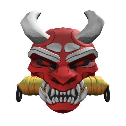 Red Cyber Oni Mask