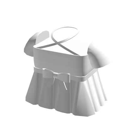 ♡ : pretty white ruffle dolly top