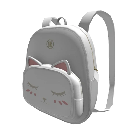 🔵 Blueberry Cat Backpack Woman White