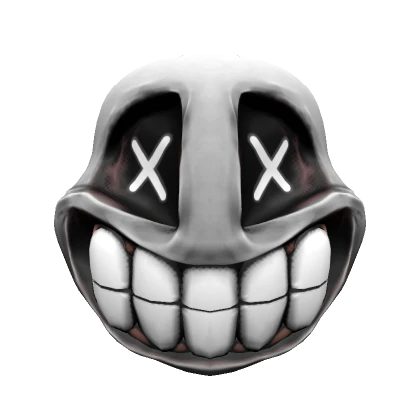 White Hollow Comical Smile Head