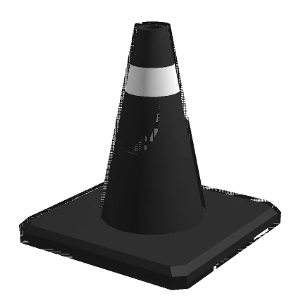 Black Glitch Cone Hat