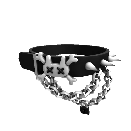 Cat Skull Goth Spiked Collar (1.0)