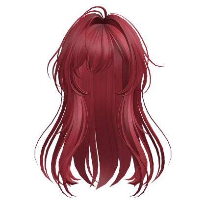 Red Anime Straight Hair