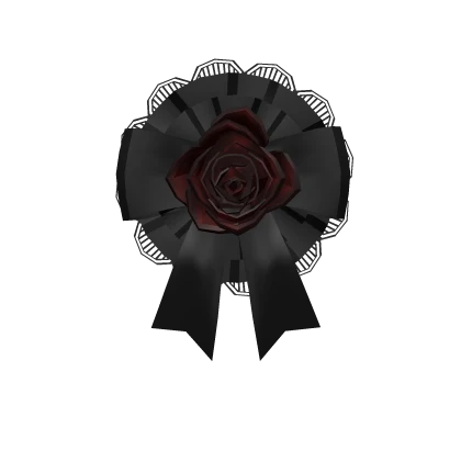 ꒰♱꒱ gothic black and red lace rose headpiece