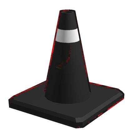 Red Glitch Cone Hat