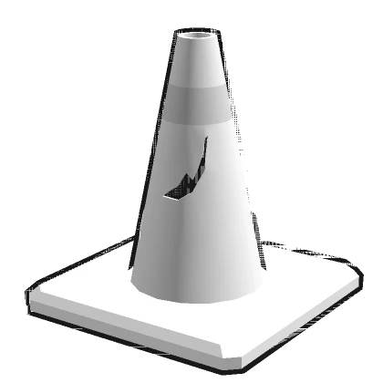 White Glitch Cone Hat