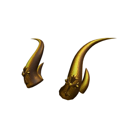 Gold Chrome Cross Horns