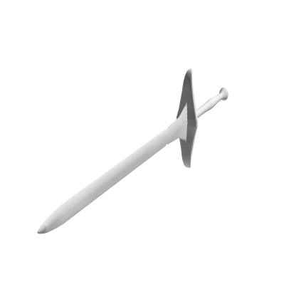 Handheld Long White Sword