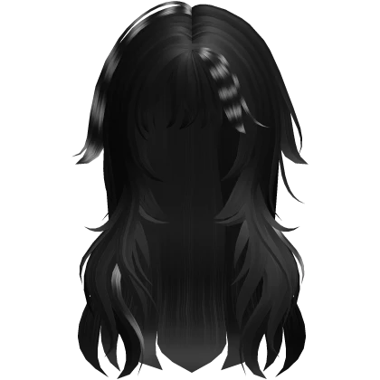 ♡ Black messy cute scene anime girl hair