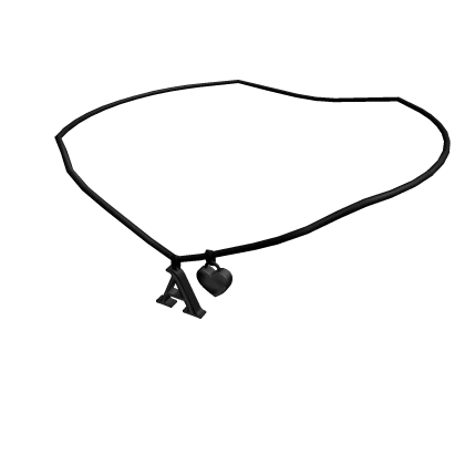 1.0 Initial Necklace: A (Black)