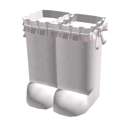 ୨♡୧ cute baby pink white ruffled pawprint tights