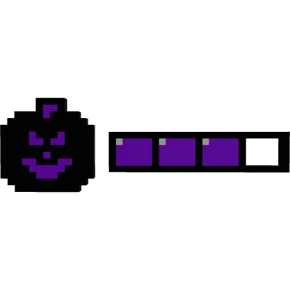 🎃 Purple Halloween Pumpkin 8-Bit Health Bar