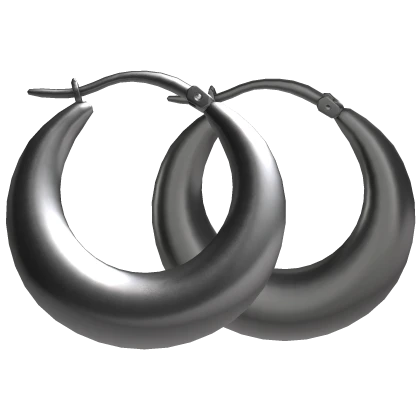 Earrings Big Ear Thin Hoops Silver Jewelry Y2K