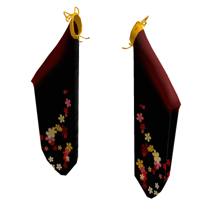 Detachable Kimono Sleeves - Crimson Sakura🪭