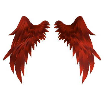 Folded Angel Wings in Red