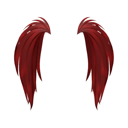 Fluffy Scene Pigtails in Red