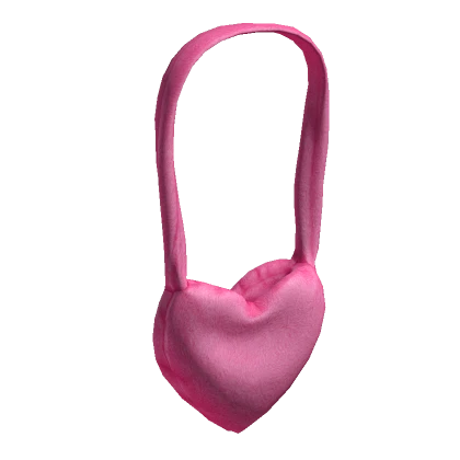 Fuzzy Heart Bag Pink