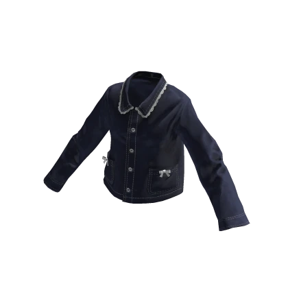 💗LOVELY RIBBON JACKET_DARK BLUE