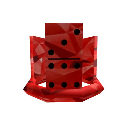 Red Sparkle Time Domino Crown